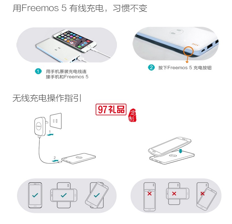 無(wú)線充電移動(dòng)電源   商務(wù)禮品定制