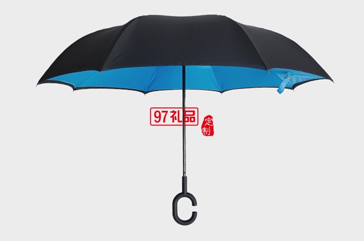 廣告定做雙層反向雨傘遮陽(yáng)傘 纖維骨架太陽(yáng)傘