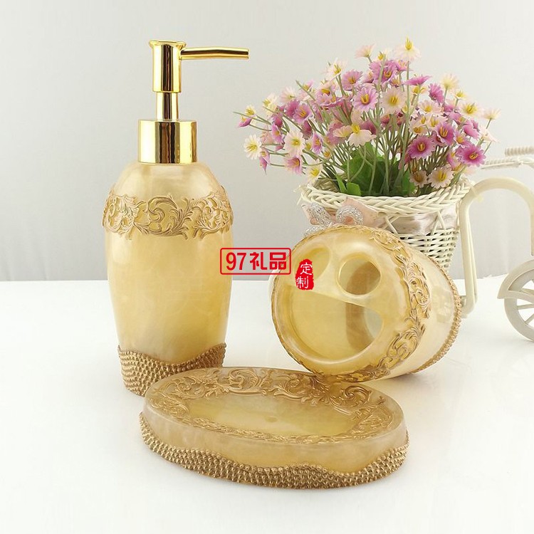 歐式樹(shù)脂衛(wèi)浴五件套酒店用品套件