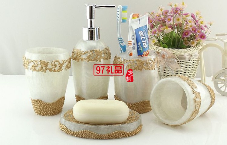 歐式樹(shù)脂衛(wèi)浴五件套酒店用品套件