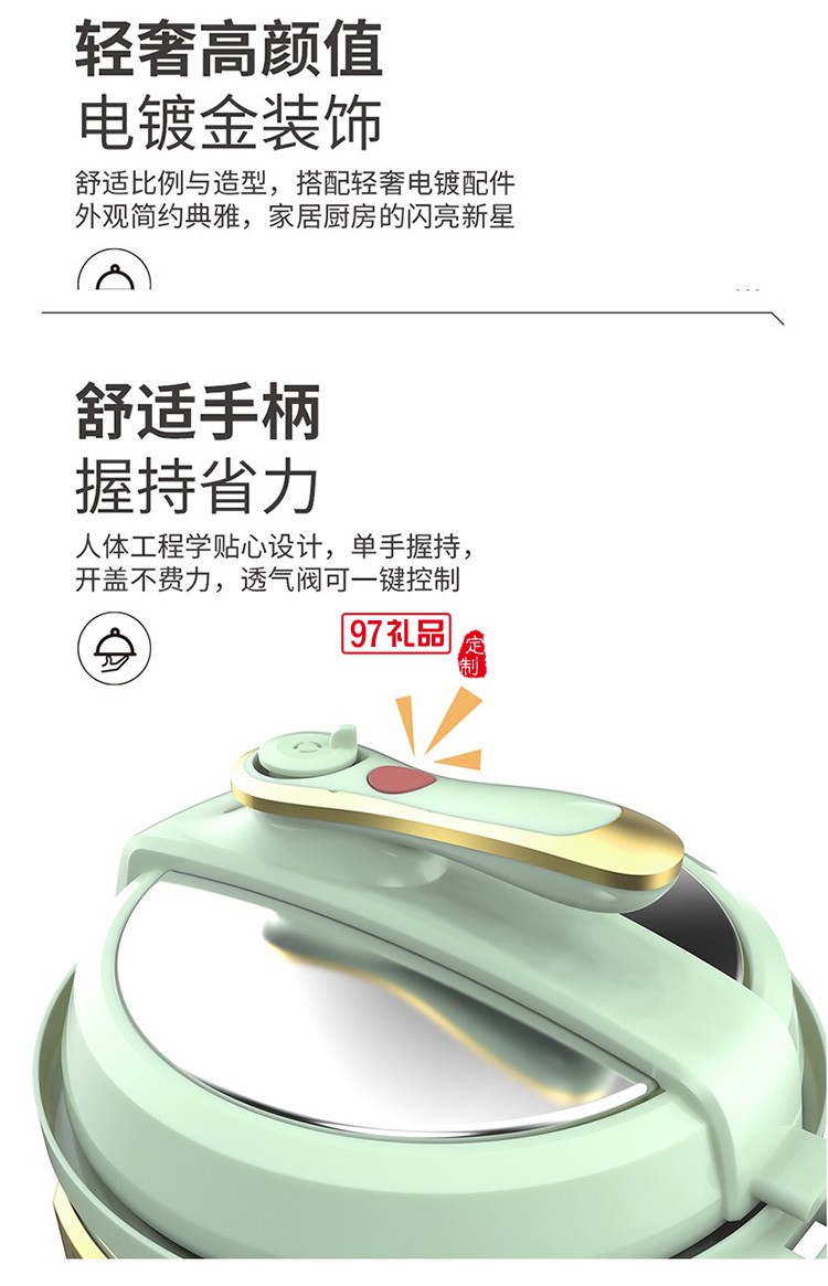 2021年新款電壓力鍋輕奢風(fēng)家用小電器logo定制