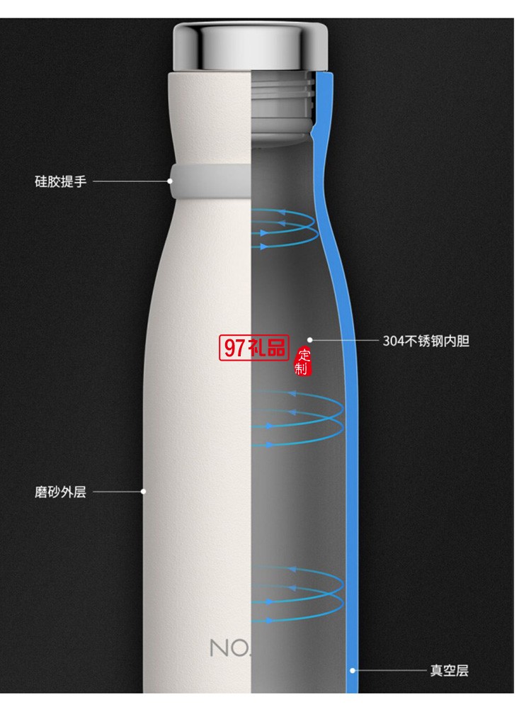 西安文理學(xué)院定制提醒喝水LCD屏水溫顯示長效保溫智能水杯