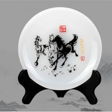 琉璃玉盤銀行紀念禮品盤銀行周年慶禮品銀行開業(yè)禮品