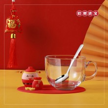 招財(cái)進(jìn)寶玻璃杯套裝