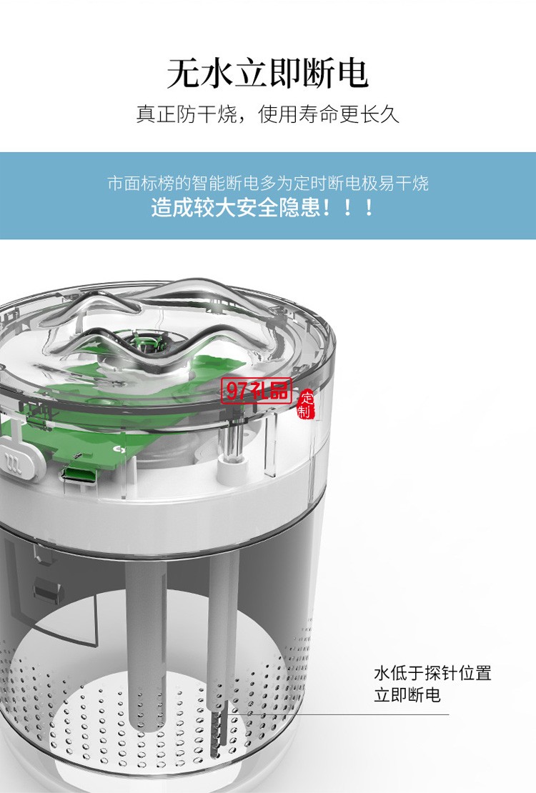 創(chuàng)意夜燈家用桌面辦公車載USB充電大容量迷你雪山加濕器