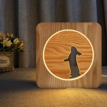 中秋禮品 木制LED燈 電子產品禮品創(chuàng)意裝飾臺 可定制logo