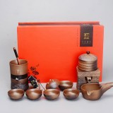 仿古懶人茶具套組茶沫釉款自動(dòng)茶具套裝特色茶具送客戶禮品定制