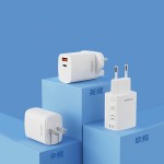 rock space鋰電池T51雙口A+C旅行充電器定制公司廣告禮品